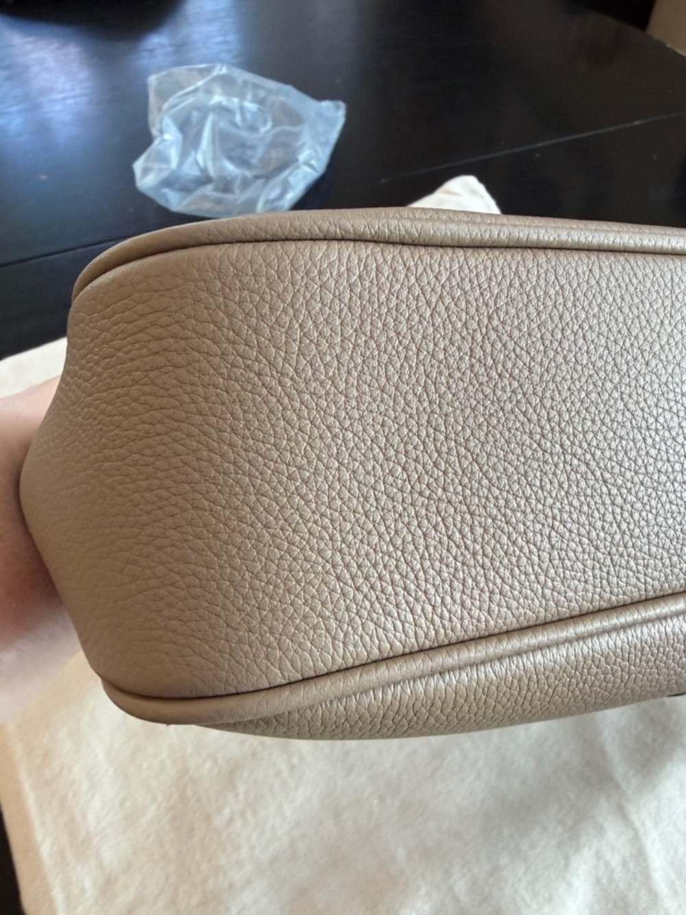 STOW London Beth Shoulder Bag WITH Crossbody Strap Warm Taupe - Picture 7 of 16